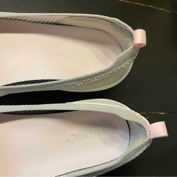 Vionic Kallie Slip On Flats Gray Pink Shimmer Women’s 10 M Comfort Shoes w/ Box - Picture 5 of 10
